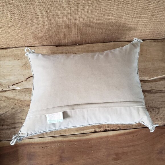 Vintage Katha Diddel 100% Wool 1848 American Mail Steamship Needlepoint Pillow - Picture 4 of 13